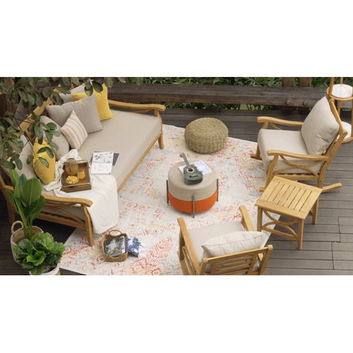 Brunswick 5 Piece Teak Sofa Seating Group with Cushions